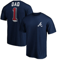 Atlanta Braves Number One Dad T-Shirt Navy
