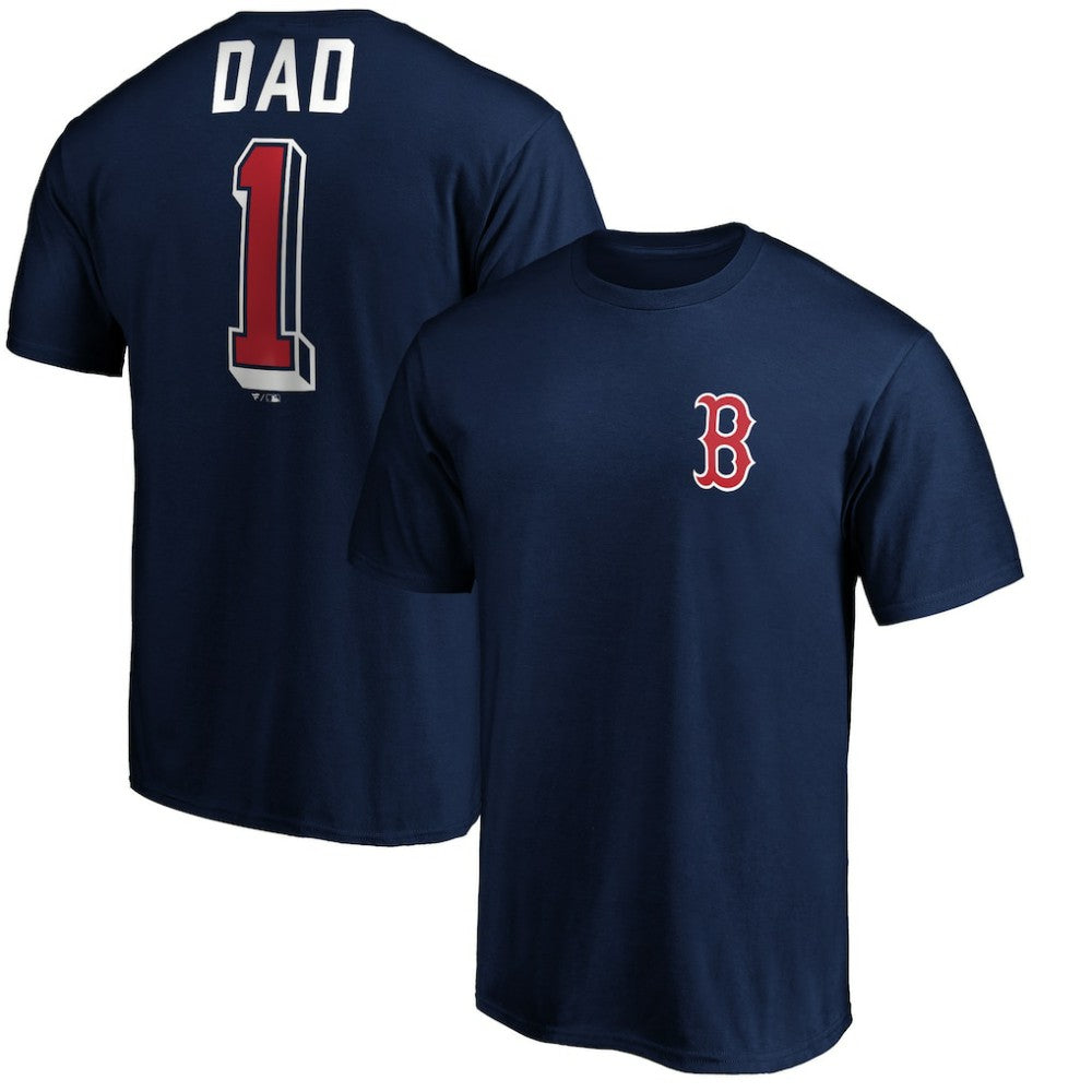 Boston Red Sox Number One Dad T-Shirt Navy