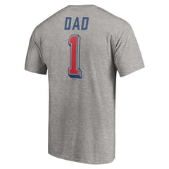 Chicago Cubs Number One Dad T-Shirt Heather Gray