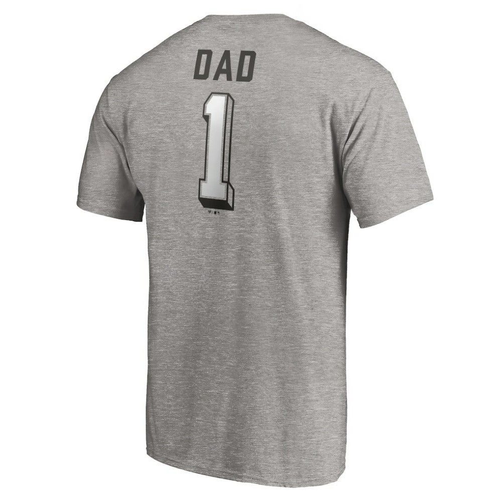 Chicago White Sox Number One Dad T-Shirt Heather Gray