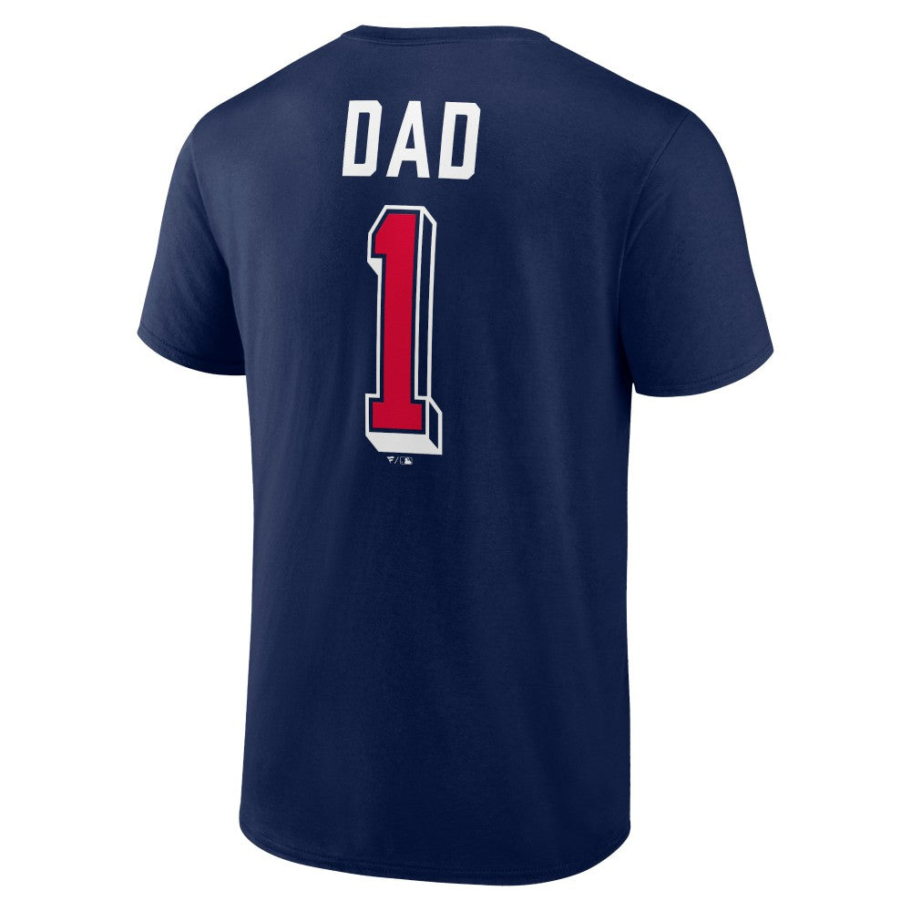Cleveland Guardians Number One Dad Team Logo T-Shirt Navy