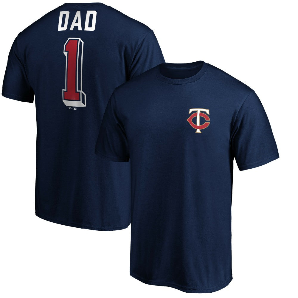 Minnesota Twins Number One Dad T-Shirt Navy