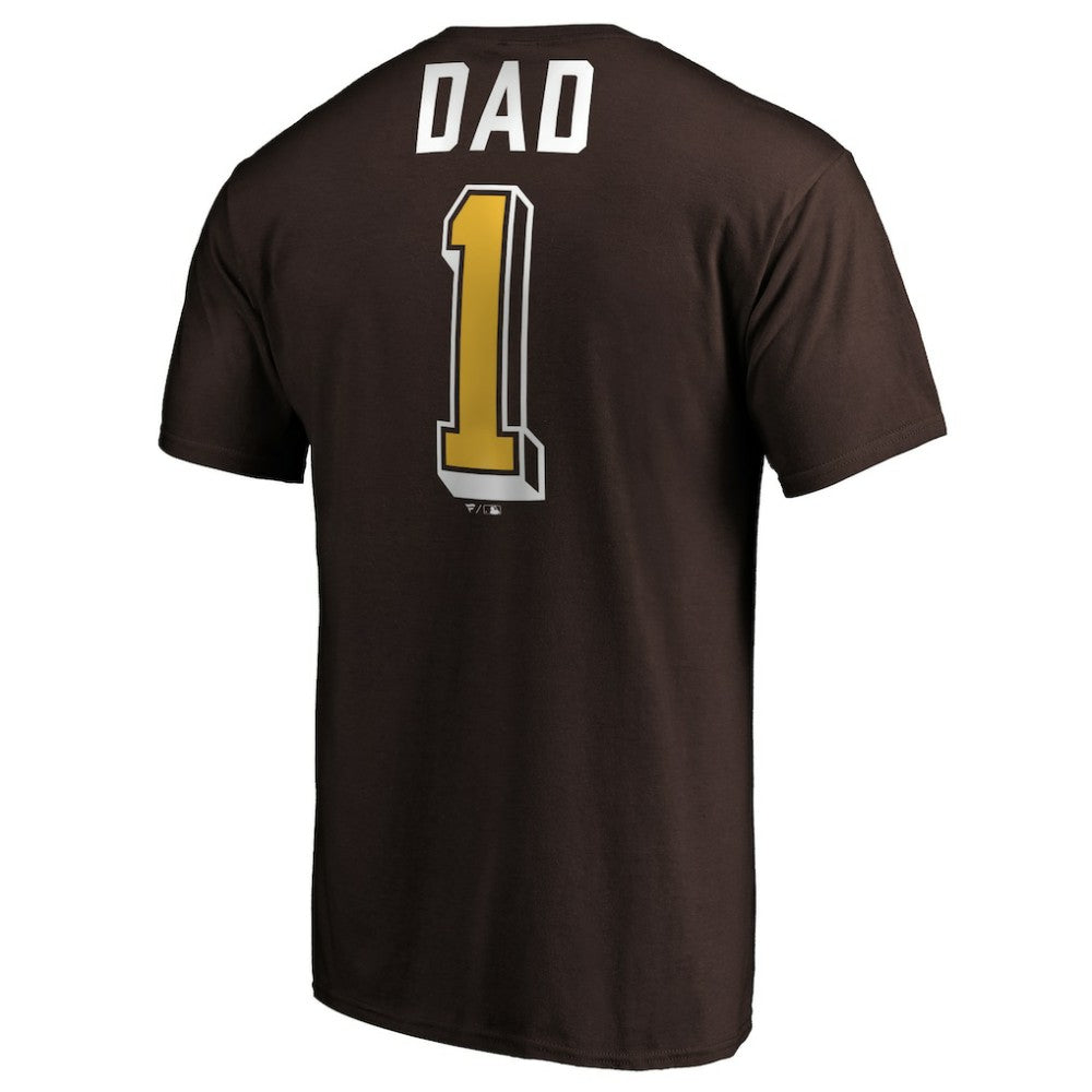 San Diego Padres Number One Dad T-Shirt Brown