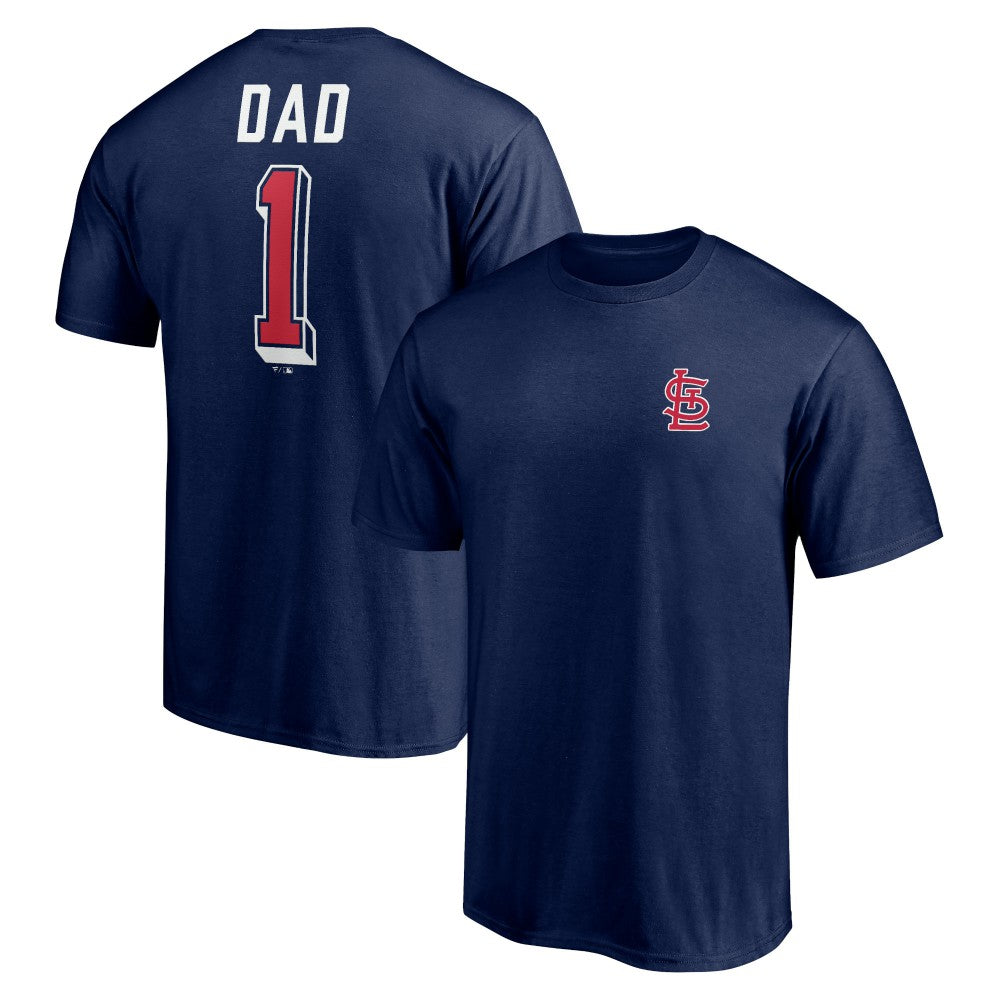 St. Louis Cardinals Number One Dad T-Shirt Navy