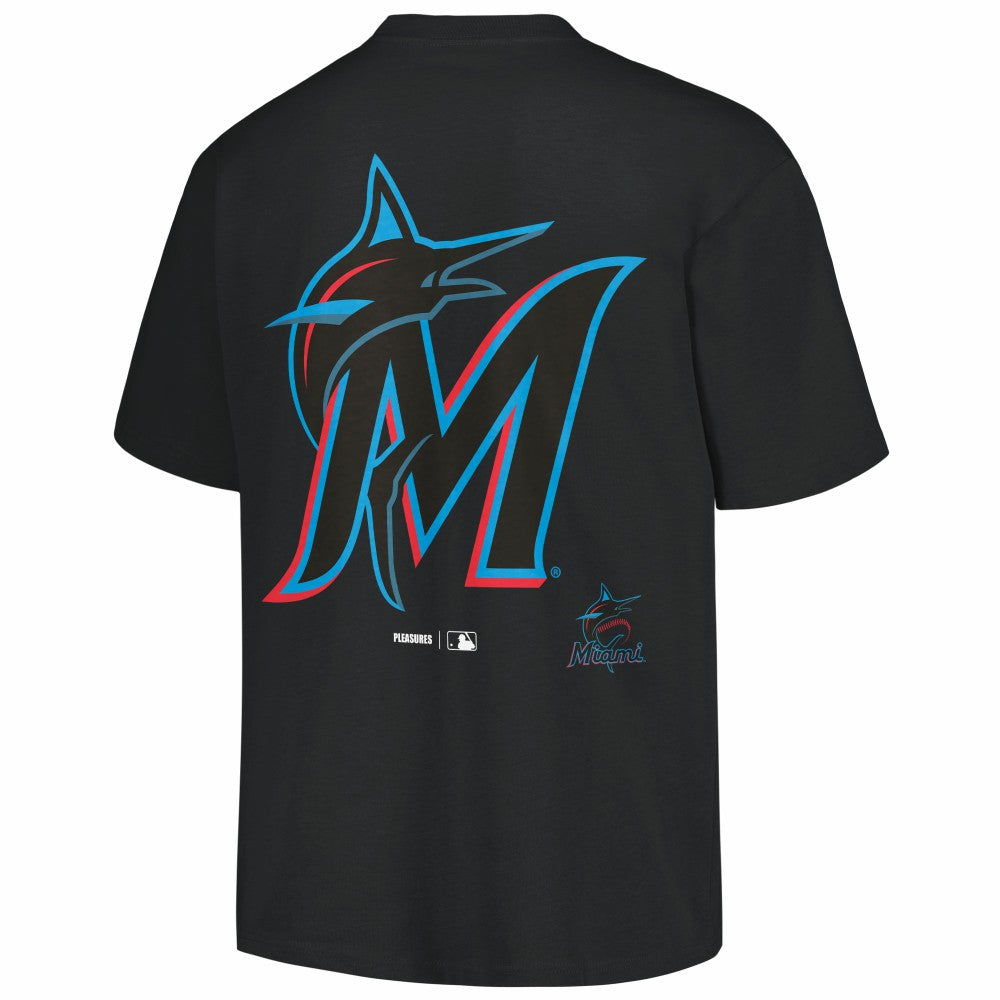 Miami Marlins PLEASURES Ballpark T-Shirt Black