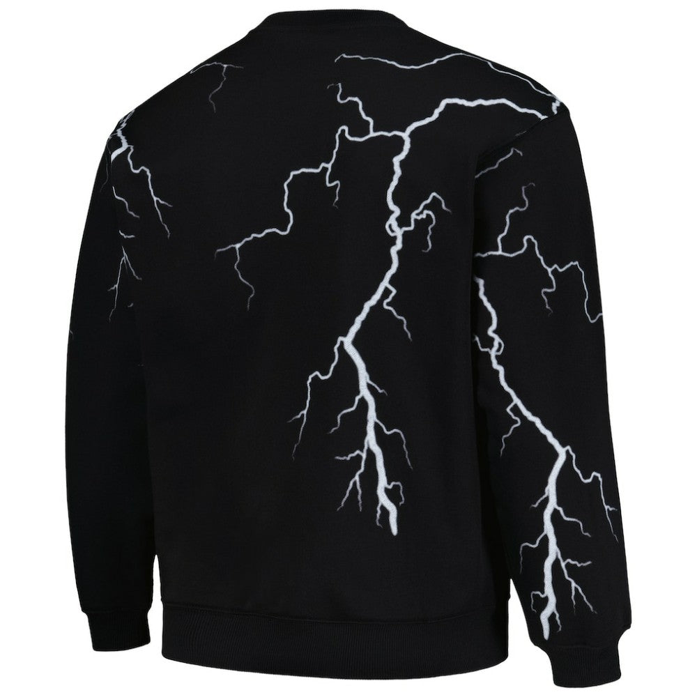 St. Louis Cardinals PLEASURES Lightning Crewneck Pullover Sweatshirt Black