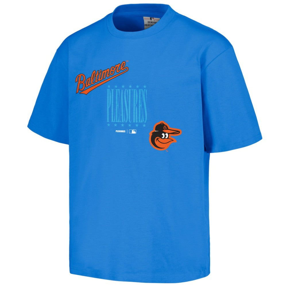 Baltimore Orioles PLEASURES Repurpose T-Shirt Blue