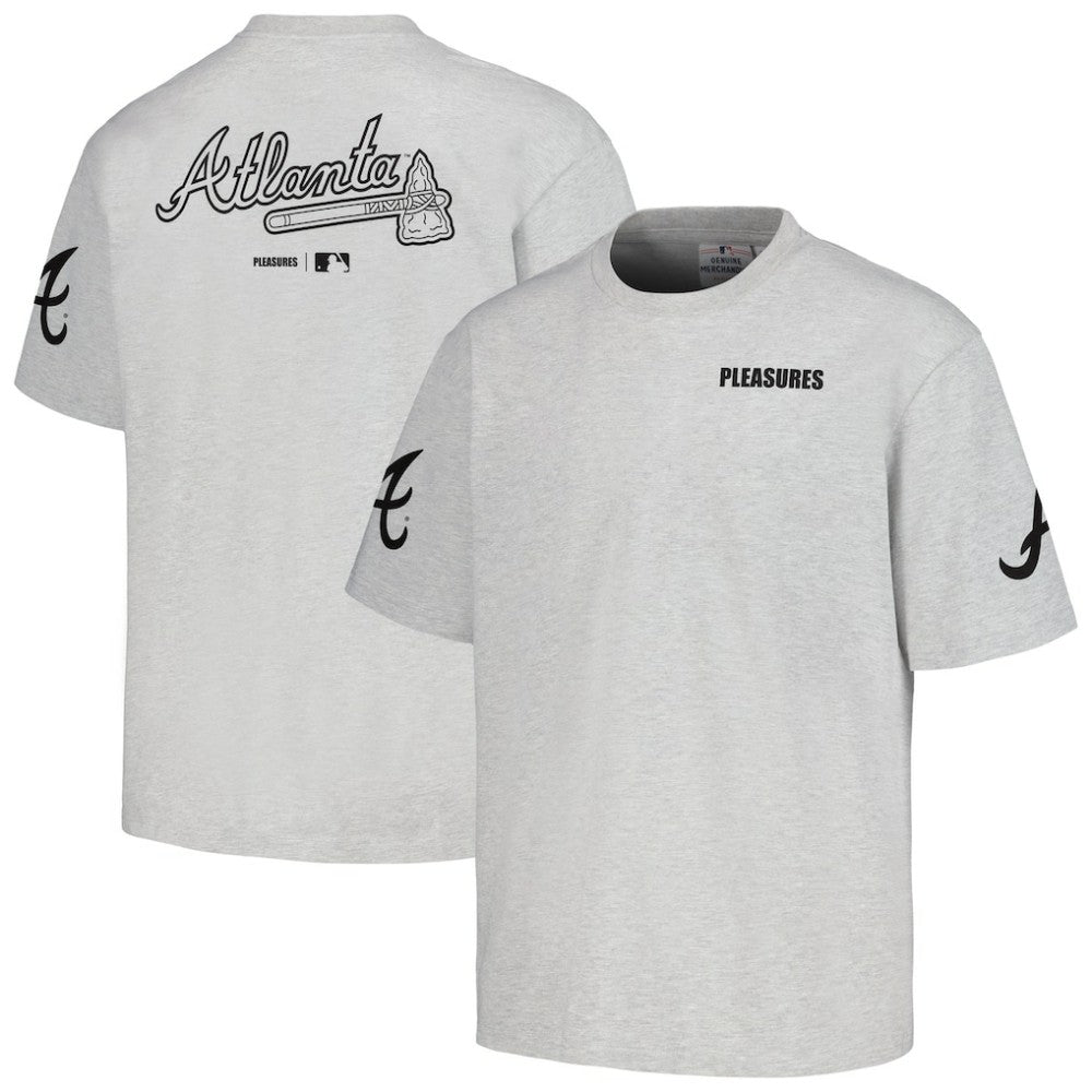 Atlanta Braves PLEASURES Team T-Shirt Gray