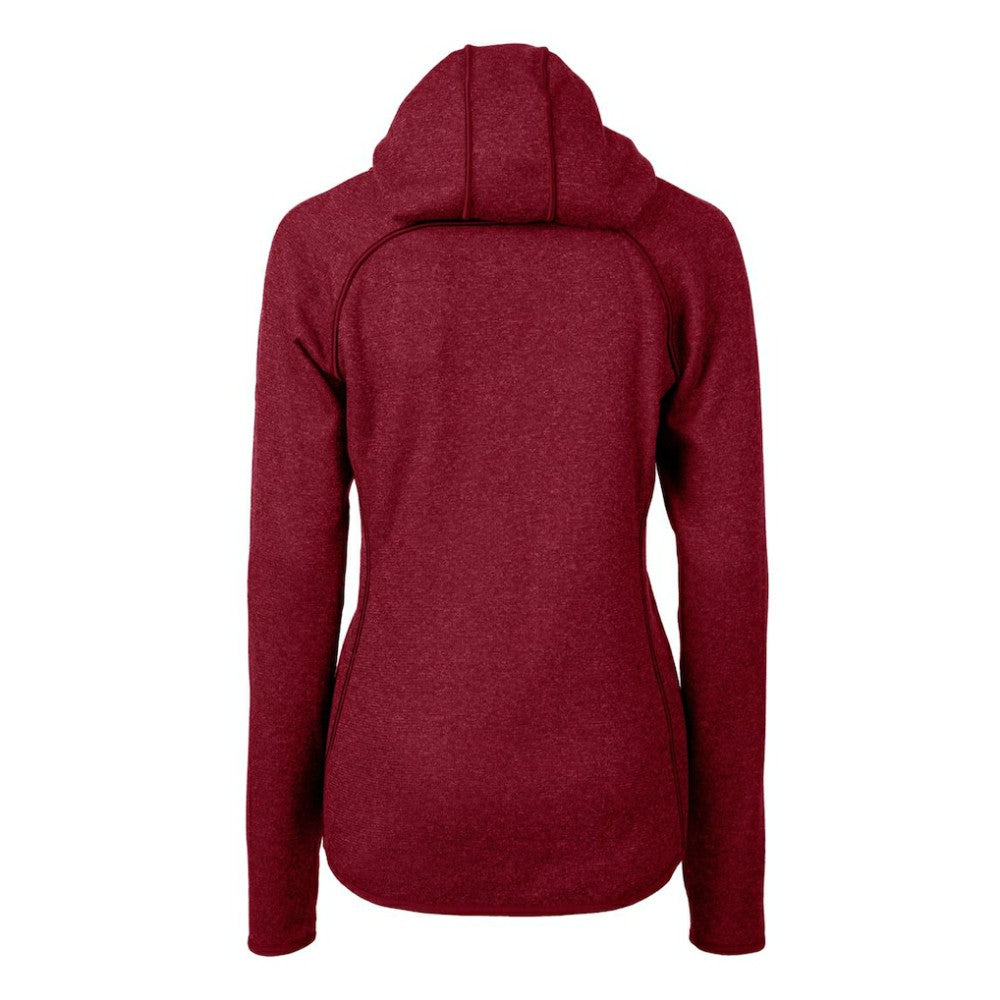 Philadelphia Phillies Cutter & Buck Women's Americana Logo Mainsail Sweater-Knit Full-Zip Hoodie Cardinal