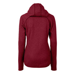 Boston Red Sox Cutter & Buck Women's Americana Logo Mainsail Sweater-Knit Full-Zip Hoodie Cardinal