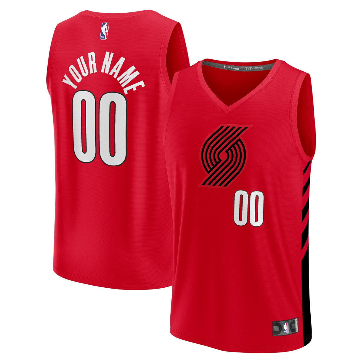 Portland Trail Blazers Fast Break Custom Replica Jersey - Red - Statement Edition
