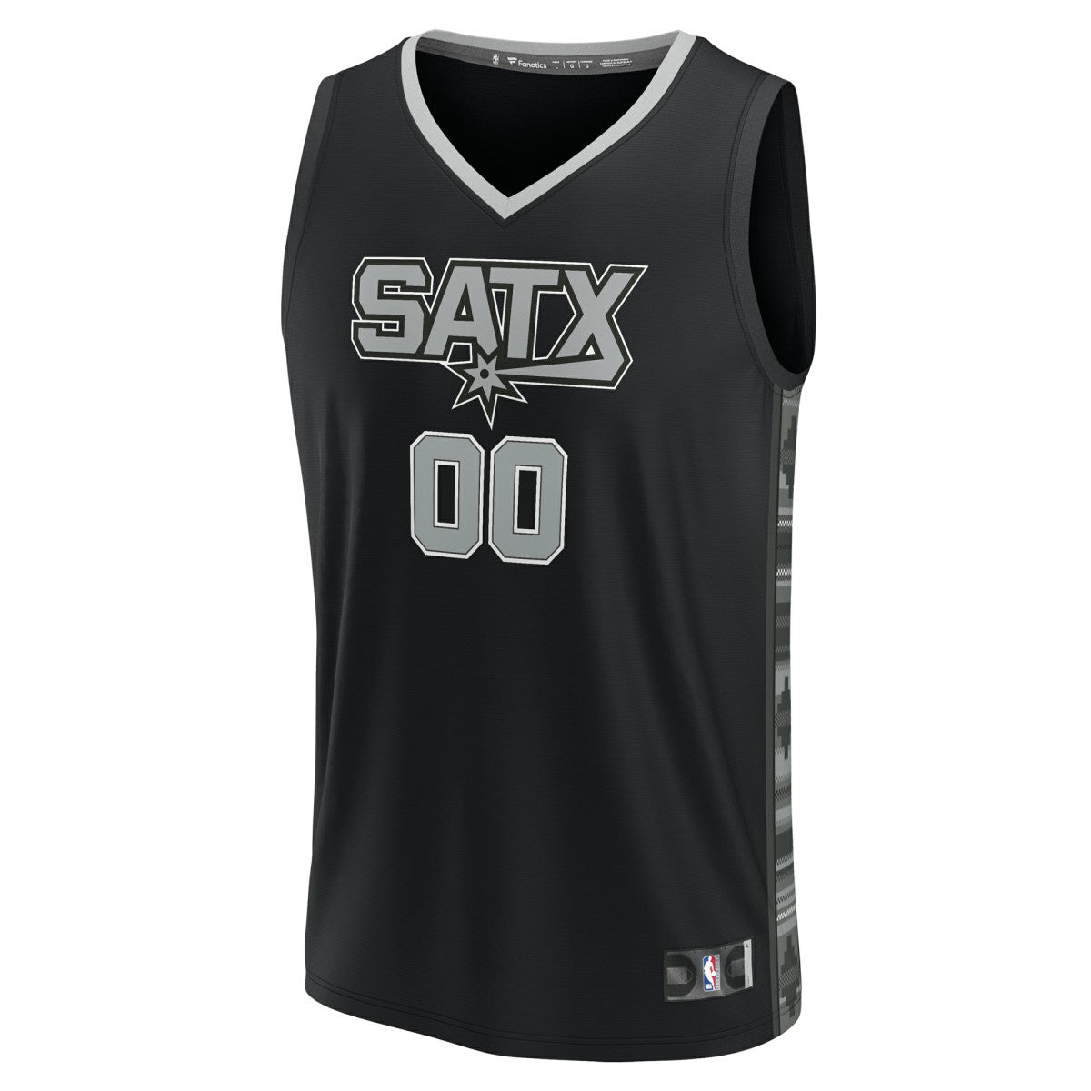 San Antonio Spurs Fast Break Custom Replica Jersey - Black - Statement Edition