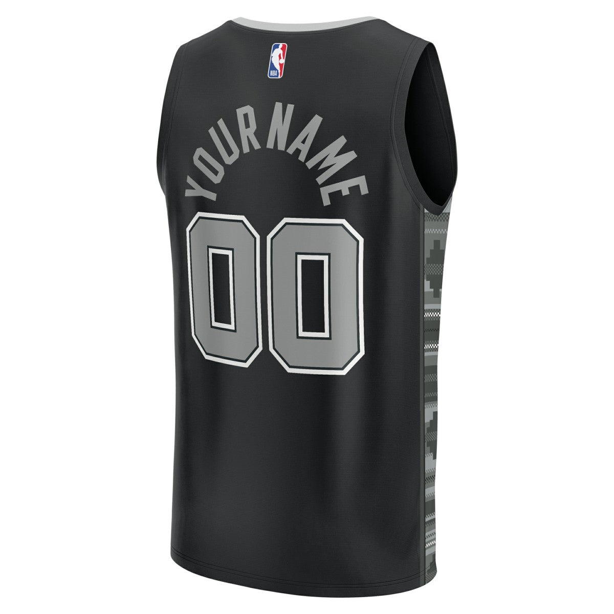 San Antonio Spurs Fast Break Custom Replica Jersey - Black - Statement Edition