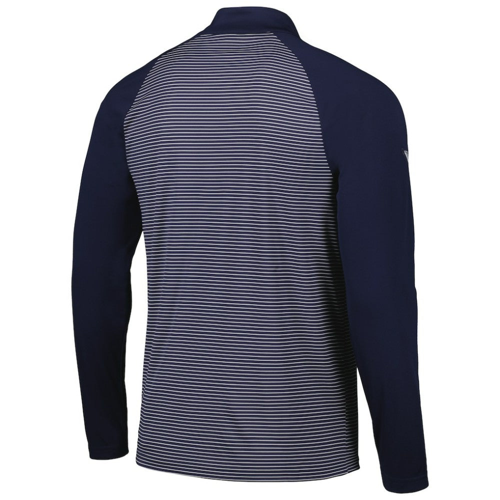 Houston Astros Levelwear Charter Striped Raglan Quarter-Zip Top Navy