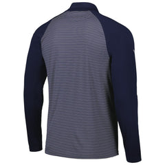Seattle Mariners Levelwear Charter Striped Raglan Quarter-Zip Top Navy