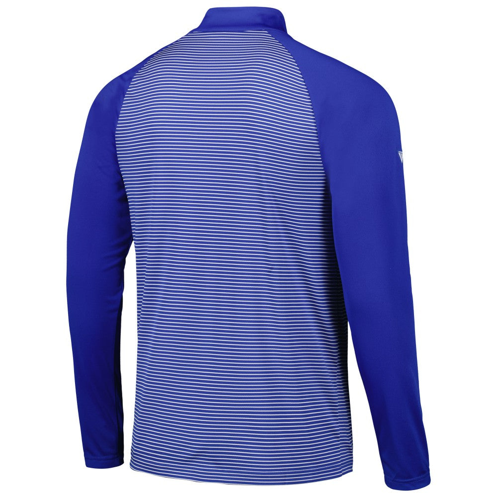 New York Mets Levelwear Charter Striped Raglan Quarter-Zip Top Royal