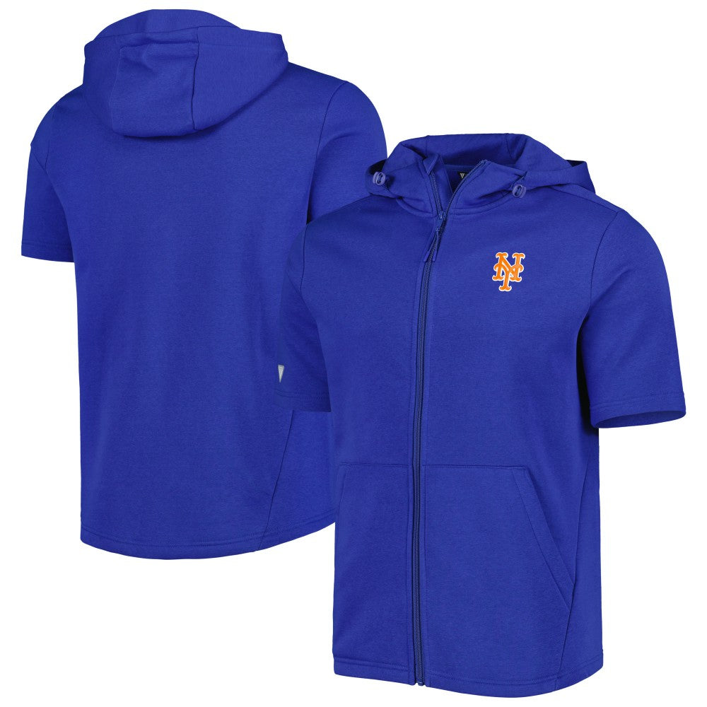New York Mets Levelwear Recruit Full-Zip Short Sleeve Hoodie Royal
