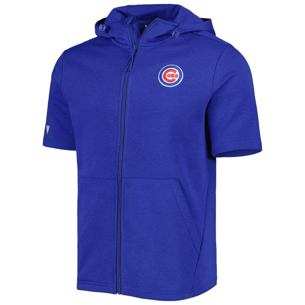 Chicago Cubs Levelwear Recruit Full-Zip Short Sleeve Hoodie Royal