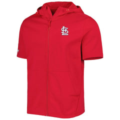 St. Louis Cardinals Levelwear Recruit Full-Zip Short Sleeve Hoodie Red