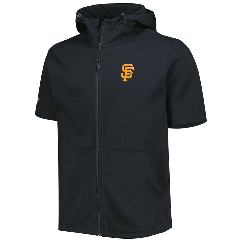 San Francisco Giants Levelwear Recruit Full-Zip Short Sleeve Hoodie Black