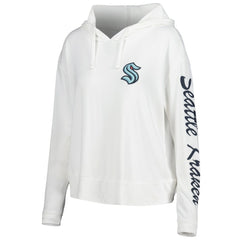 Seattle Kraken Concepts Sport Women's Accord Hacci Long Sleeve Hoodie Top Cream