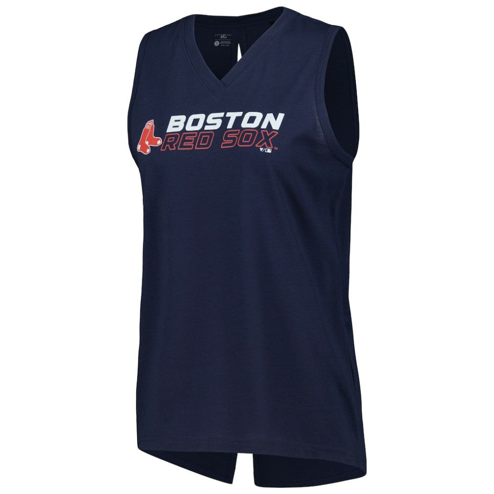 Boston Red Sox Levelwear Women's Paisley Chase V-Neck Tank Top Navy