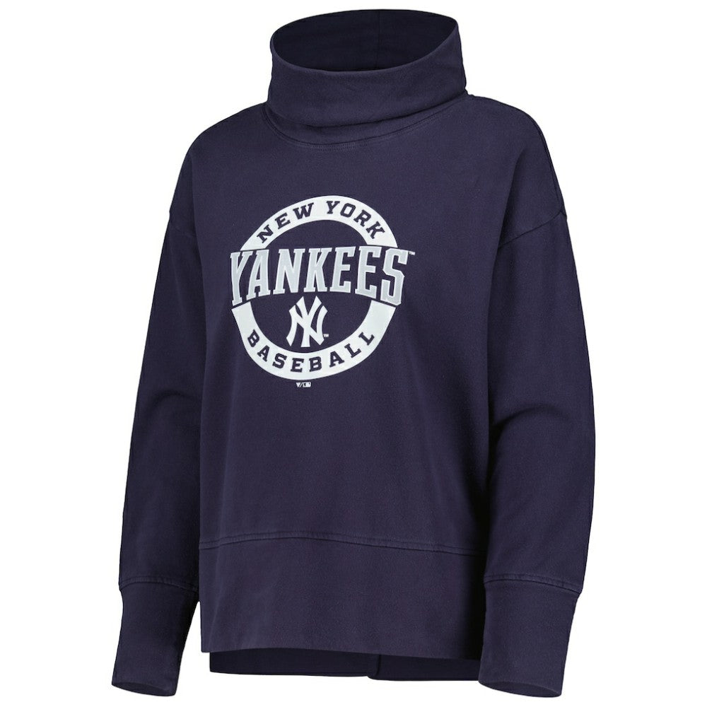 New York Yankees Levelwear Women's Sunset Farm Team Pullover Sweatshirt Navy