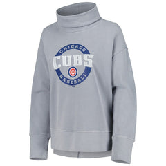 Chicago Cubs Levelwear Women's Sunset Farm Team Pullover Sweatshirt Heather Gray