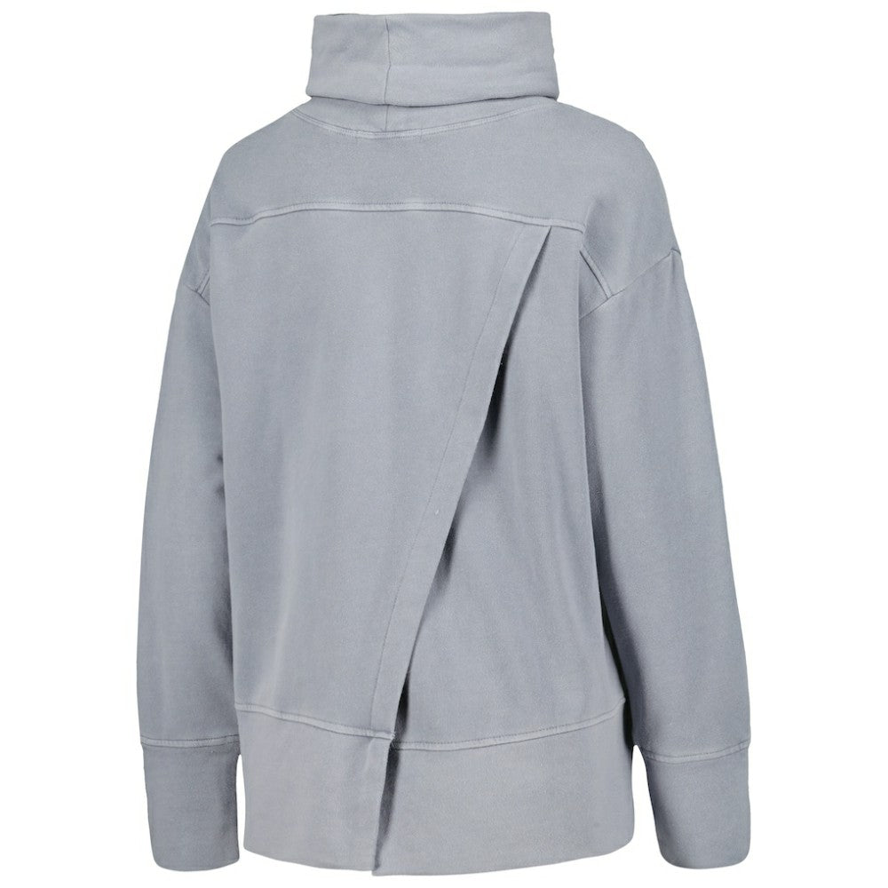 Chicago Cubs Levelwear Women's Sunset Farm Team Pullover Sweatshirt Heather Gray