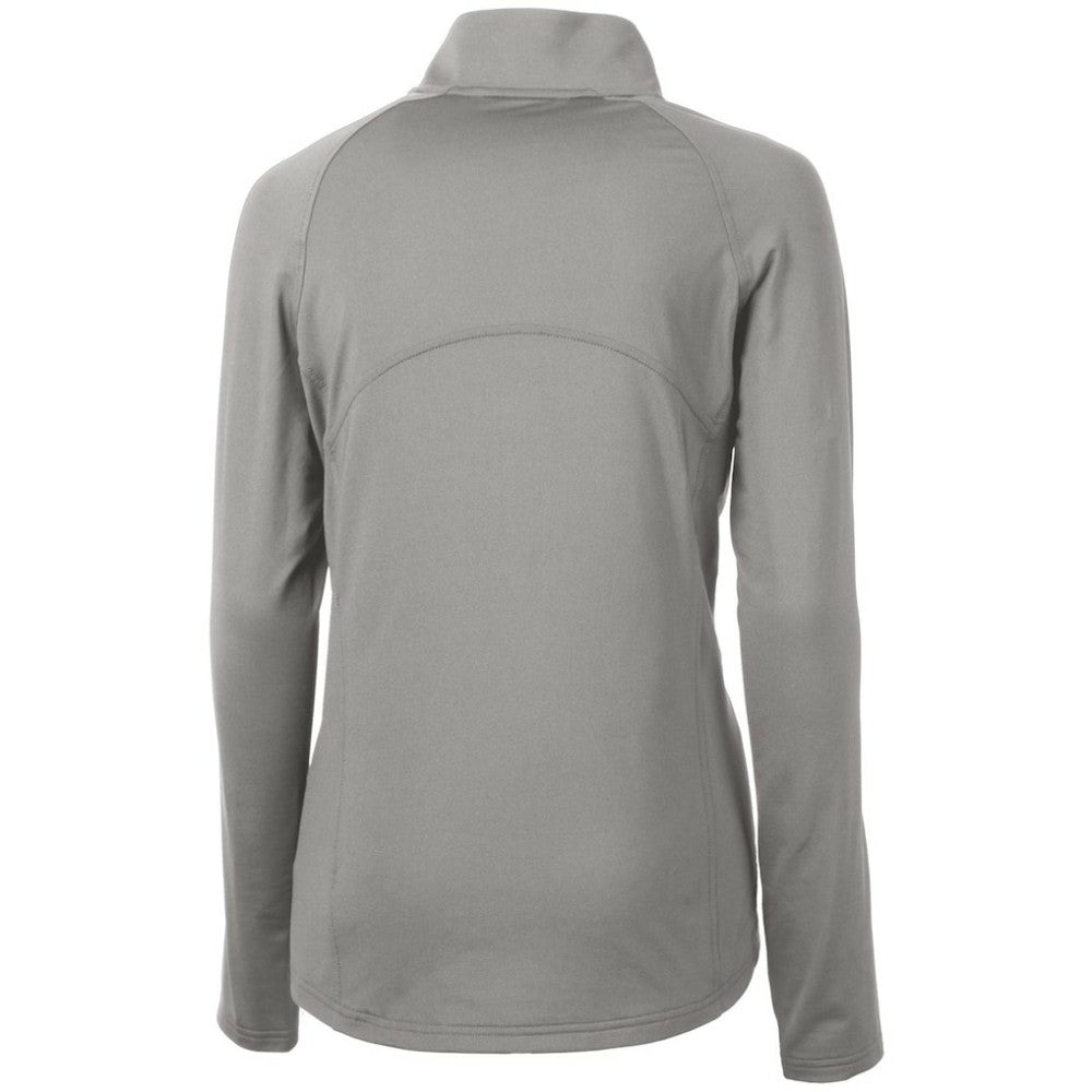 Minnesota Twins Cutter & Buck Women's Adapt Eco Knit Stretch Half-Zip Logo Pullover Top Gray