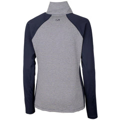 Minnesota Twins Cutter & Buck Women's DryTec Forge Tonal Stripe Stretch Half-Zip Top Navy