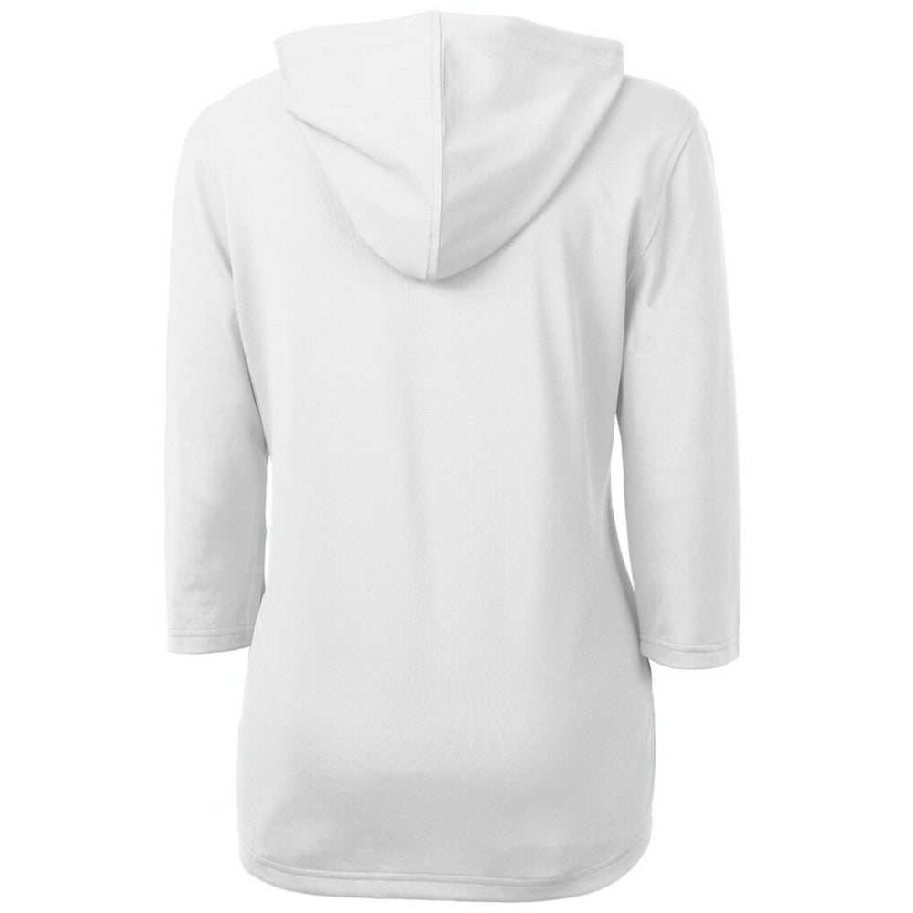 Minnesota Twins Cutter & Buck Women's DryTec Virtue Eco Pique Recycled Half-Zip Pullover Hoodie Top White