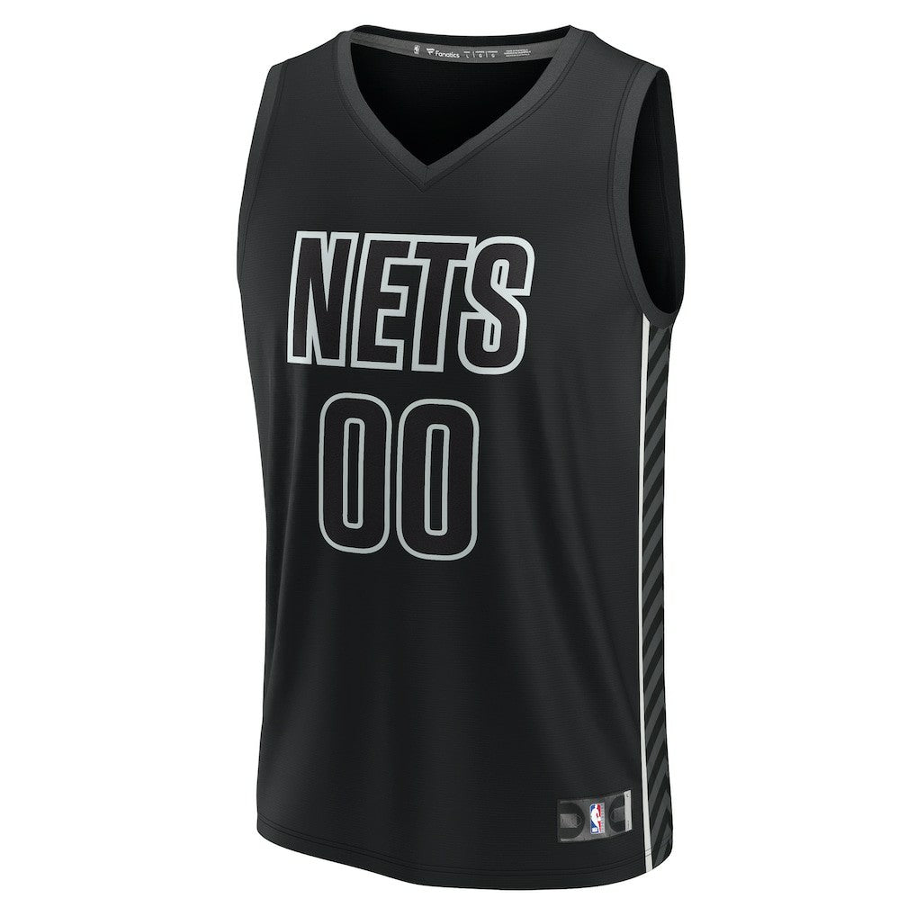 Brooklyn Nets Youth Fast Break Replica Custom Jersey - Statement Edition - Black