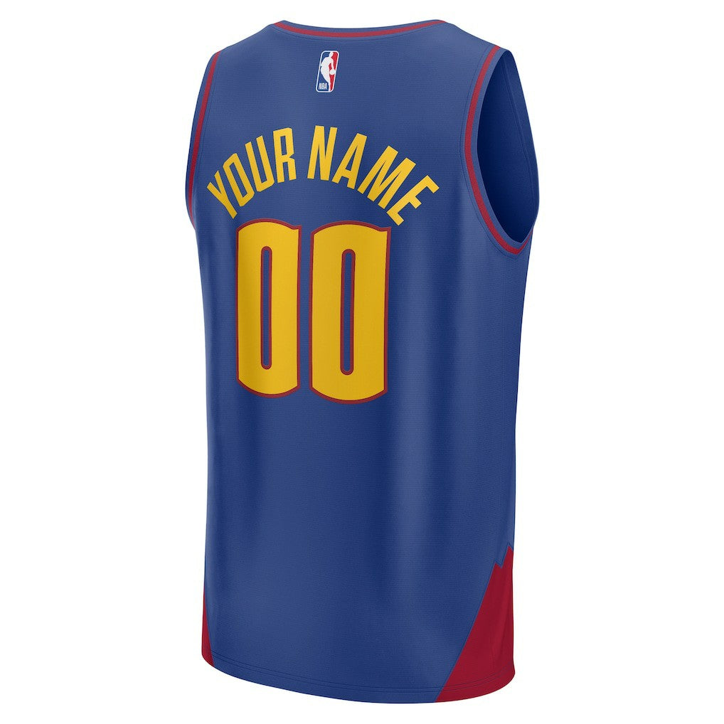 Denver Nuggets Youth Fast Break Replica Custom Jersey sale - Statement Editi- Blue