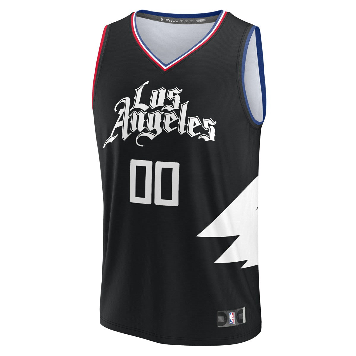 LA Clippers Youth Fast Break Replica Custom Jersey - Statement Edition - Black