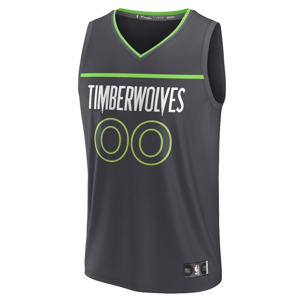 Minnesota Timberwolves Youth Custom Fast Break Jersey - Statement Edition - Black