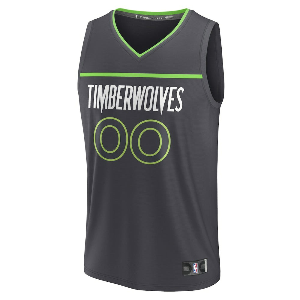 Minnesota Timberwolves Youth Custom Fast Break Jersey - Statement Edition - Black