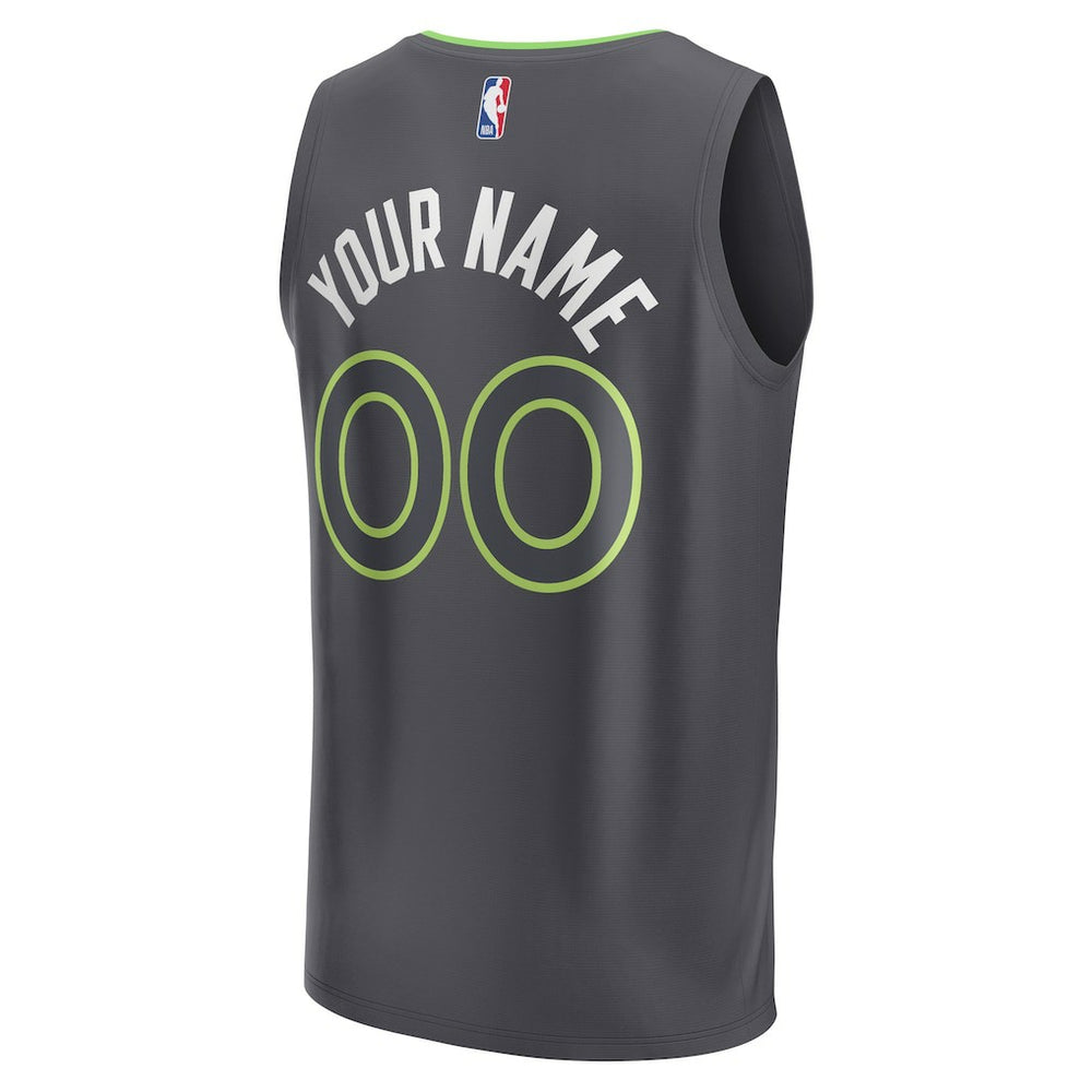 Minnesota Timberwolves Youth Custom Fast Break Jersey - Statement Edition - Black
