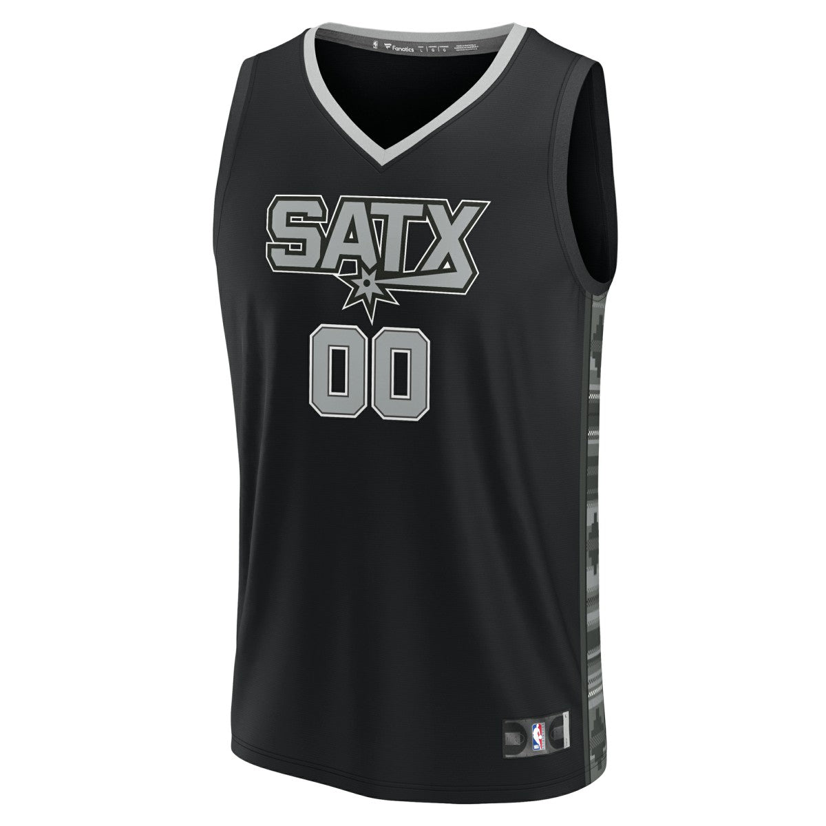 San Antonio Spurs Youth Fast Break Replica Custom Jersey - Statement Edition - Black