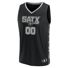 San Antonio Spurs Youth Fast Break Replica Custom Jersey - Statement Edition - Black
