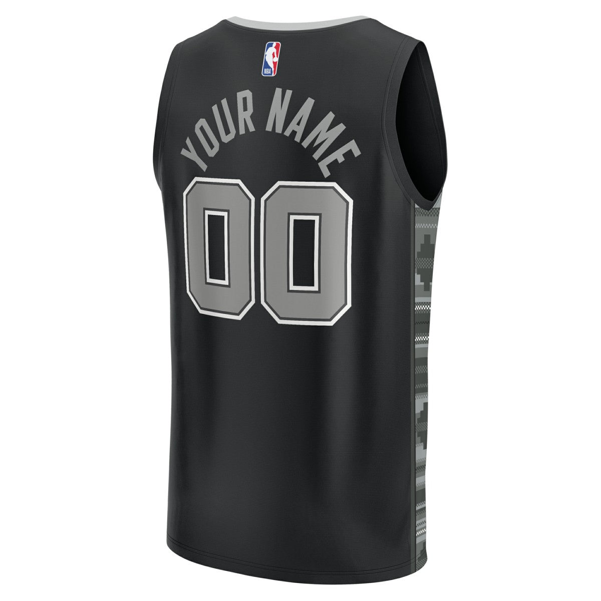 San Antonio Spurs Youth Fast Break Replica Custom Jersey - Statement Edition - Black