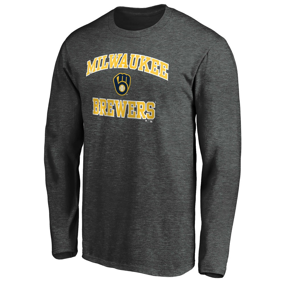 Milwaukee Brewers Heart & Soul Team Long Sleeve T-Shirt Charcoal