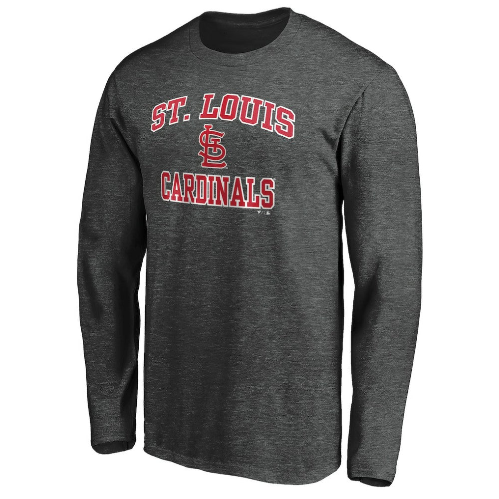St. Louis Cardinals Heart & Soul Team Long Sleeve T-Shirt Charcoal