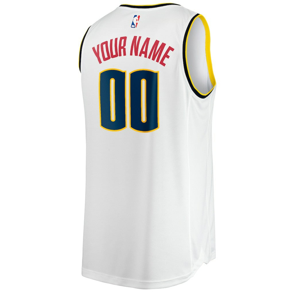 Denver Nuggets Fast Break Custom Replica Jersey sale - Association Editi- White