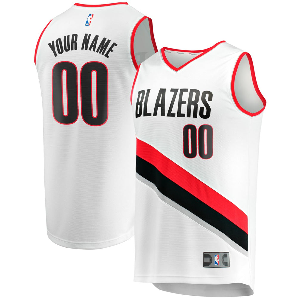 Portland Trail Blazers Fast Break Custom Replica Jersey - Association Edition - White