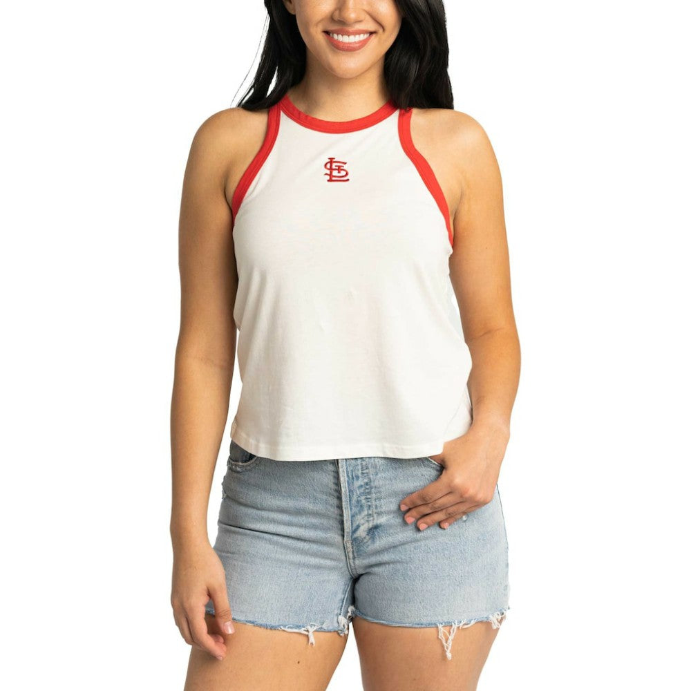 St. Louis Cardinals Lusso Women's Jane Tank Top White