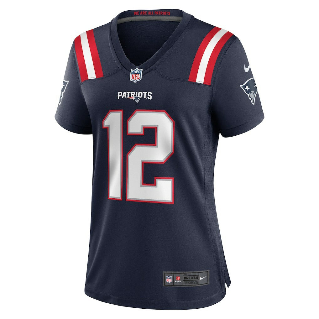 Tom Brady New England Patriots Women's Retired Game Jersey - Navy