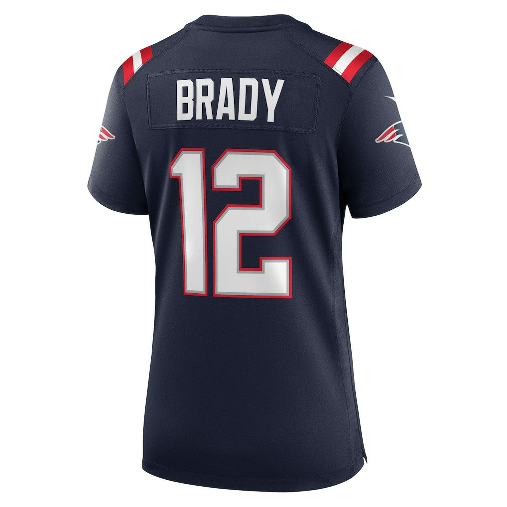 Tom Brady New England Patriots Women's Retired Game Jersey - Navy