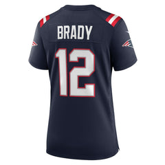 Tom Brady New England Patriots Women's Retired Game Jersey - Navy