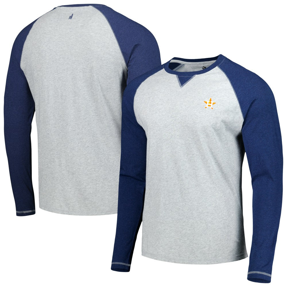 Houston Astros johnnie-O Alsen Raglan Long Sleeve T-Shirt Navy/Heather Gray